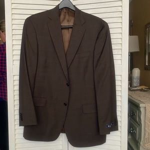 $550 Hart Schaffer Marx 2 piece brown suit NWT